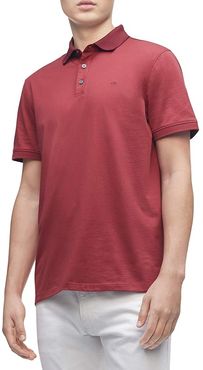 Short Sleeve Liquid Touch Polo Shirt (Rosewood Combo) Men's Clothing