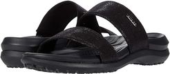 Capri Dual Strap Sandal (Black) Women's Sandals