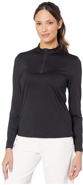 Dry UV Long Sleeve Victory 1/2 Zip Top (Black/Black) Women's Clothing