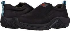 Jungle Moc Leather Slip Resistant (Black) Women's Shoes