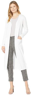 Long Sleeve Long Sweater Cardigan (White) Women's Clothing