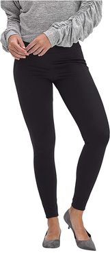 Plus Size Tummy Side Control Pique High-Rise Leggings (Black) Women's Casual Pants