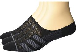 Superlite Stripe II Super No Show Socks 3-Pack (Black/Onix/Night Grey) Men's Crew Cut Socks Shoes