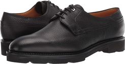 Croft Pebble Grain Leather Derby w/ Walking Sole (Black) Men's Shoes