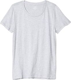 Vintage Cotton Crew Neck T-Shirt (Cloud Heather) Women's Clothing