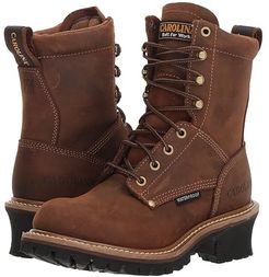 Elm 8 Waterproof Plain Toe Logger CA435 (Crazy Horse Copper/Leather Upper) Women's Work Boots