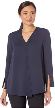 Surface Blouse (Dark Indigo) Women's Clothing