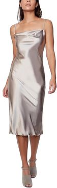 Satin Slip Dress (Taupe) Women's Dress