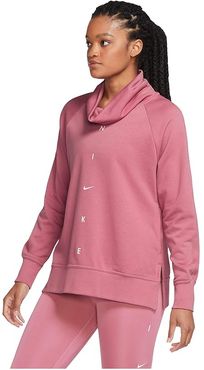 Dry Get Fit Fleece Cowl Neck Graphic (Desert Berry/Pink Foam) Women's Clothing