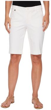 Stretch Cotton Shorts (White) Women's Shorts