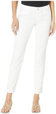 Kelly Textured Ankle Length Skinny Pants (Resort White) Women's Casual Pants