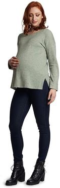 Andria Maternity Nursing Sweater (Moss) Women's Clothing