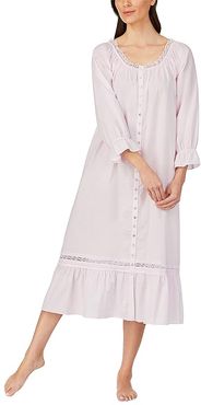 Cotton Lawn Woven Long Sleeve Ballet Gown (Blush) Women's Pajama