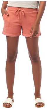 Lightweight French Terry Lounge Shorts (Sunset Coral) Women's Shorts