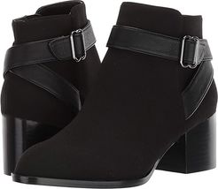 Maggie (Black Fabric) Women's Pull-on Boots