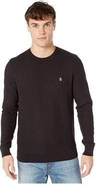 Tuck Stitch Sweater (True Black) Men's Clothing