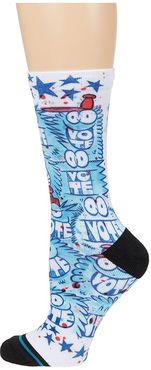 Get Out N Vote (Blue) Crew Cut Socks Shoes