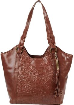Sierra Leather Shopper (Teak Leaf Embossed) Handbags
