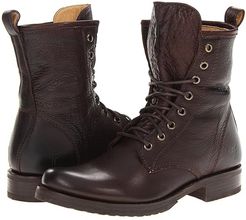 Veronica Combat (Dark Brown Soft Vintage Leather) Women's Lace-up Boots