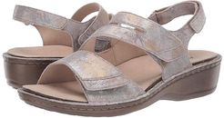 Cambridge Three Strap (Silver Floral) Women's Shoes