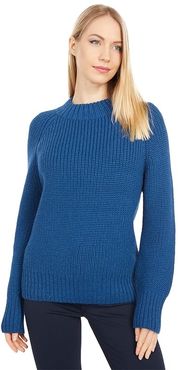 Wool Shaker Sweater (Marine Blue) Women's Sweater