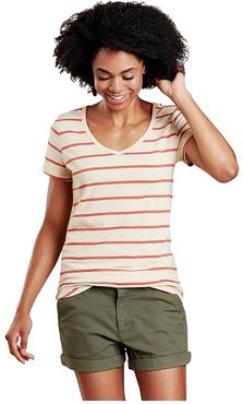 Marley II Short Sleeve Tee (Desert Wide Stripe) Women's Clothing