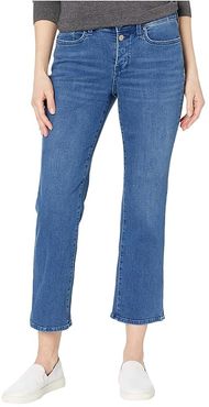 Marilyn Straight Ankle Jeans with Mock Fly and Slit in Nevin (Nevin) Women's Jeans