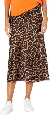 Pull-On Slip Skirt in Leopard (Brown/Black) Women's Skirt