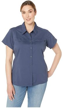 Plus Size Silver Ridge Lite Short Sleeve Shirt (Nocturnal) Women's Clothing