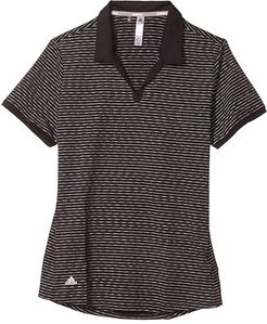 Ultimate365 Space Dye Striped Polo Shirt (Black) Women's Clothing