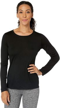 Long Sleeve Merino Tee (Black) Women's T Shirt