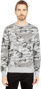 Camo Crew Neck Sweatshirt (Grey Camo) Men's Clothing