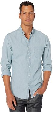 Slim Stretch Organic Cotton Chambray Shirt in Light Wash (Core Chambray) Men's Clothing