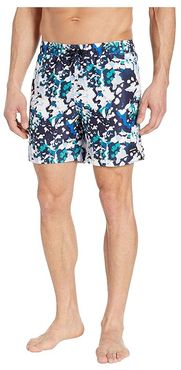 Printed Swim Shorts (Dynasty Green) Men's Swimwear