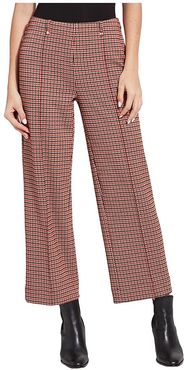 Estella Printed Pants in Ponte Jacquard (Danish Check) Women's Casual Pants