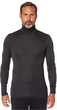 Woolen Silk Turtleneck (Anthracite) Men's Clothing