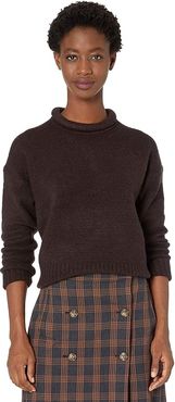 Fulton Pullover Sweater in Cushiest Yarn (Heather Raisin) Women's Clothing