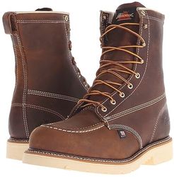American Heritage 8 Steel Toe (Brown Crazy Horse) Men's Work Boots