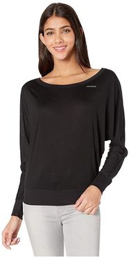 Best Thinks Long Sleeve Dolman Top (Black) Women's T Shirt