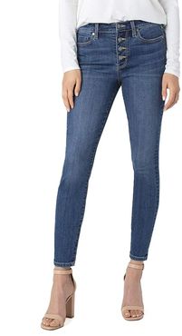 Abby Sustainable Ankle Jeans with Exposed Button in Barnes (Barnes) Women's Jeans