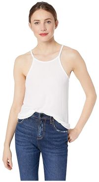 2X1 Rib Marina High Neck Tank (White) Women's Sleeveless