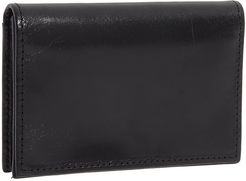Old Leather Collection - Gusseted Card Case (Black Leather) Wallet