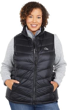 Plus Size Ultralight 850 Down Vest (Black) Women's Clothing