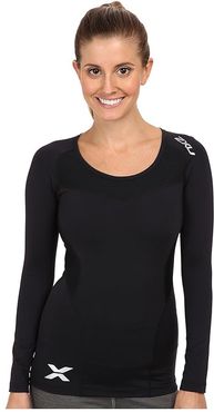 Compression L/S Top (Black/Black) Women's Clothing