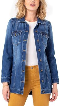 Hi-Low Shirt Jean Jacket (Pomona) Women's Clothing