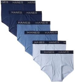 6-Pack Core Cotton Dyed Briefs (Blues) Men's Underwear