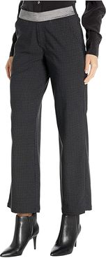 Houndstooth Wide Leg Leggings (Black) Women's Casual Pants