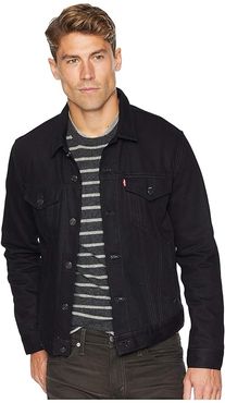 The Trucker Jacket (Polished Black) Men's Coat