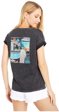 Ryo Tee (Washed Black/Pool Party Graphic) Women's Clothing