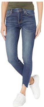 Connie Ankle High-Rise Skinny Jeans w/ Step Hem in Behave w/ Dark Stone Base Wash (Behave w/ Dark Stone Base Wash) Women's Jeans